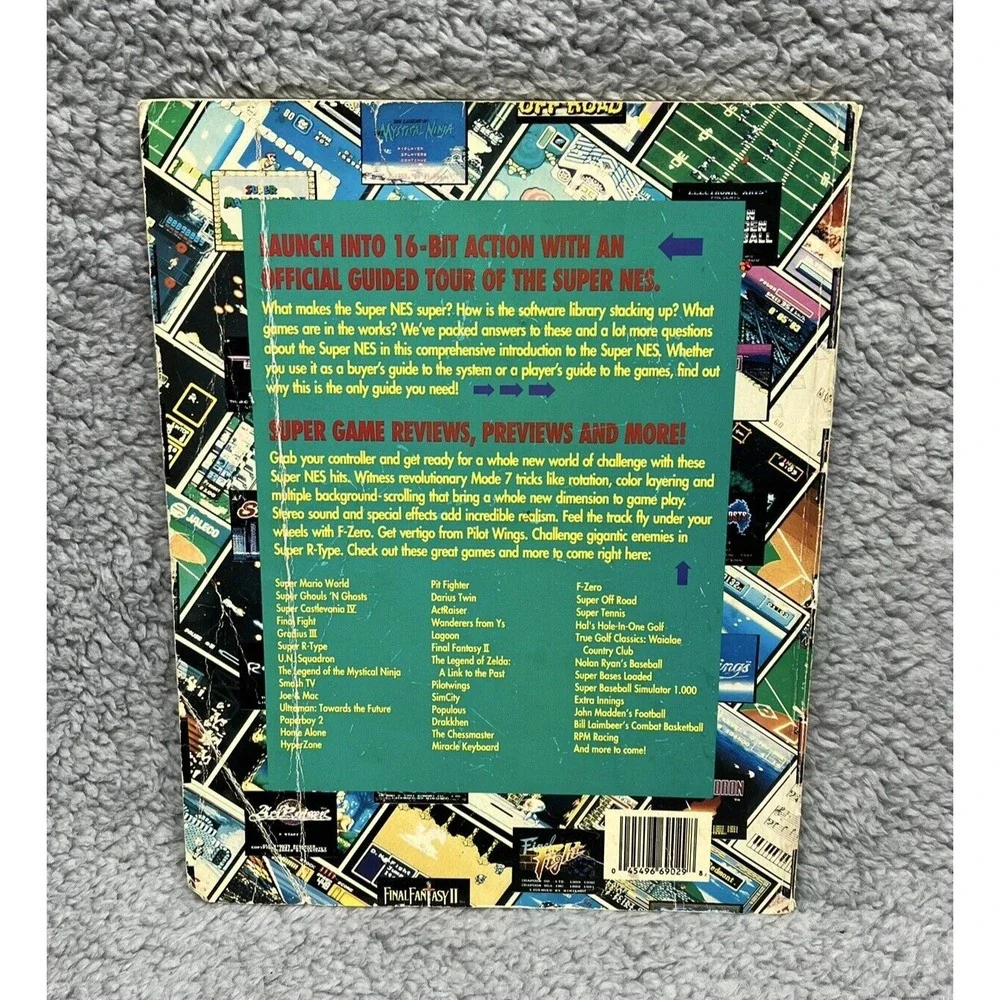 Super NES Nintendo Player's Guide Vintage 1992 Official Strategy Book